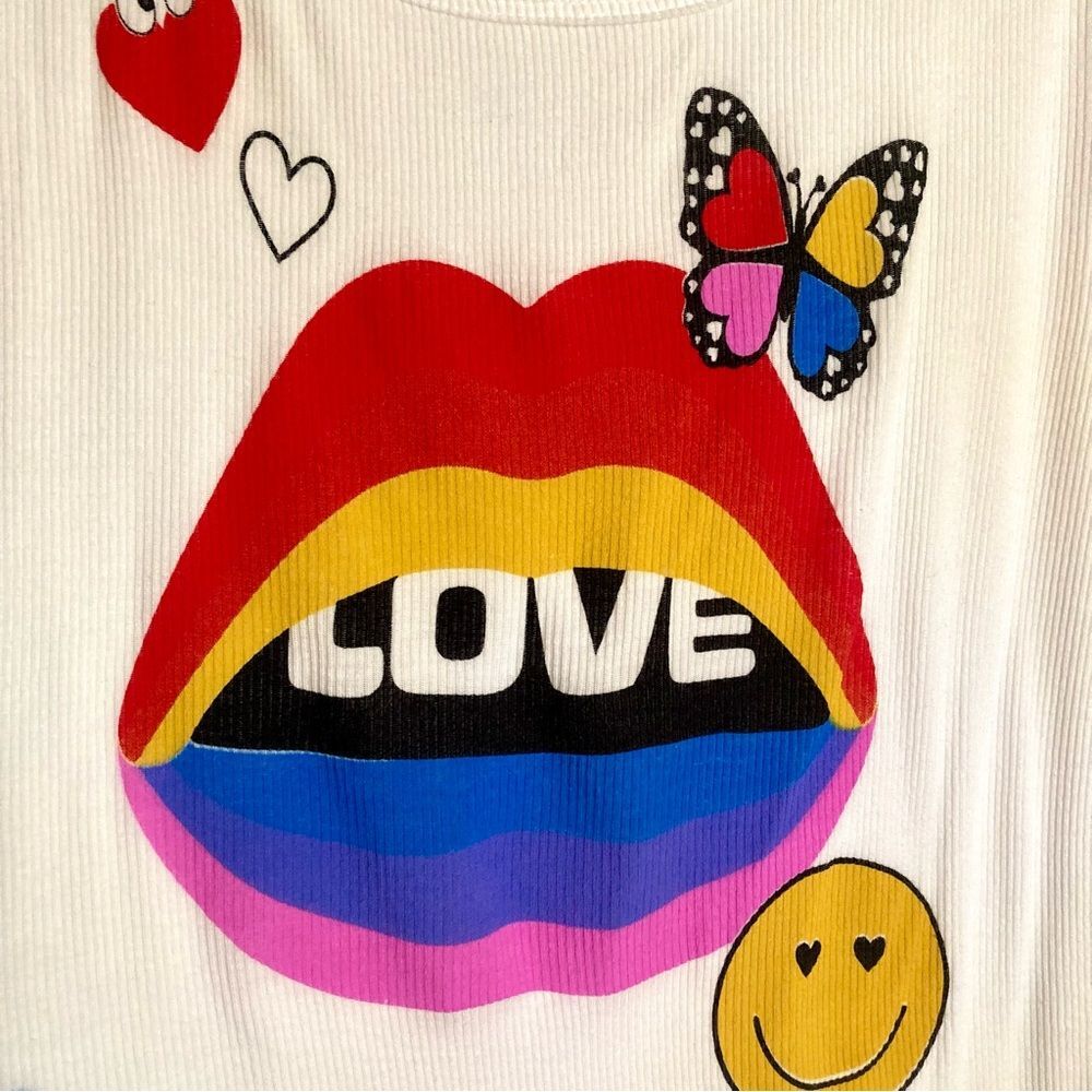 Women's White Graphic 'Love' Tank Top - Picture 3 of 11